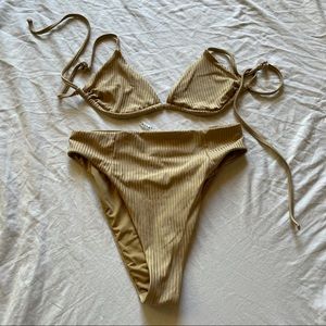 VITAMIN A NUDE BEIGE TAN SWIM MATCHING SET